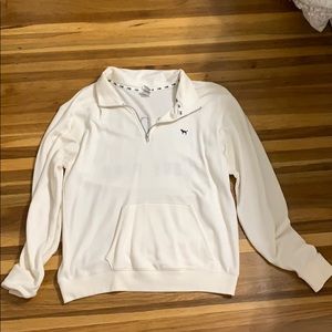 PINK White Quarter-Zip Sweatshirt